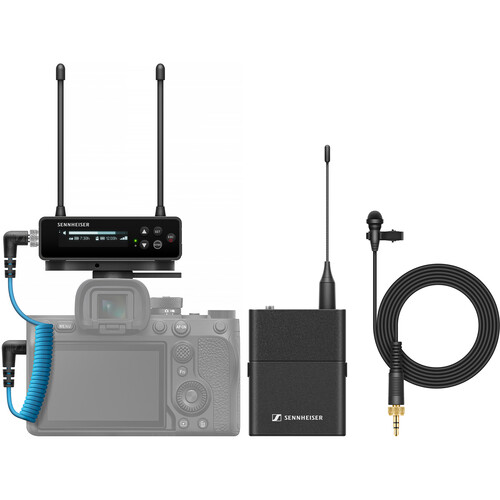 Sennheiser EW-DP ME 2 SET Camera-Mount Digital Wireless Omni Lavalier Mic System (R1-6: 520 to 576 MHz) - 1